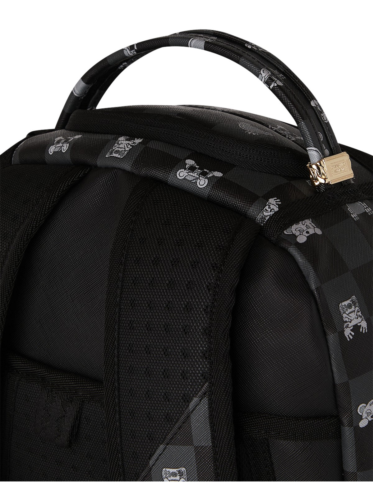 SPRAYGROUND Zaino Unisex adulto GRAY PEEKING CHARACTER CHECK DLXSV BACKPACK 910B8872NSZ Nero