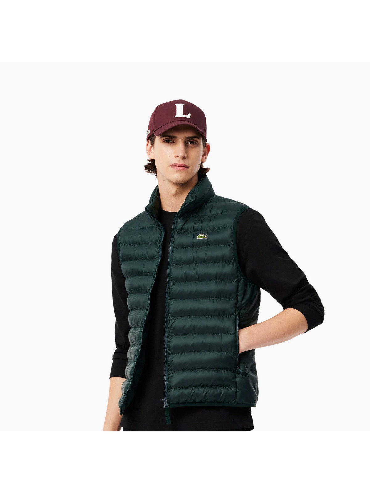 LACOSTE Gilet Uomo BH2886 YZP Verde gioboutiqueweb