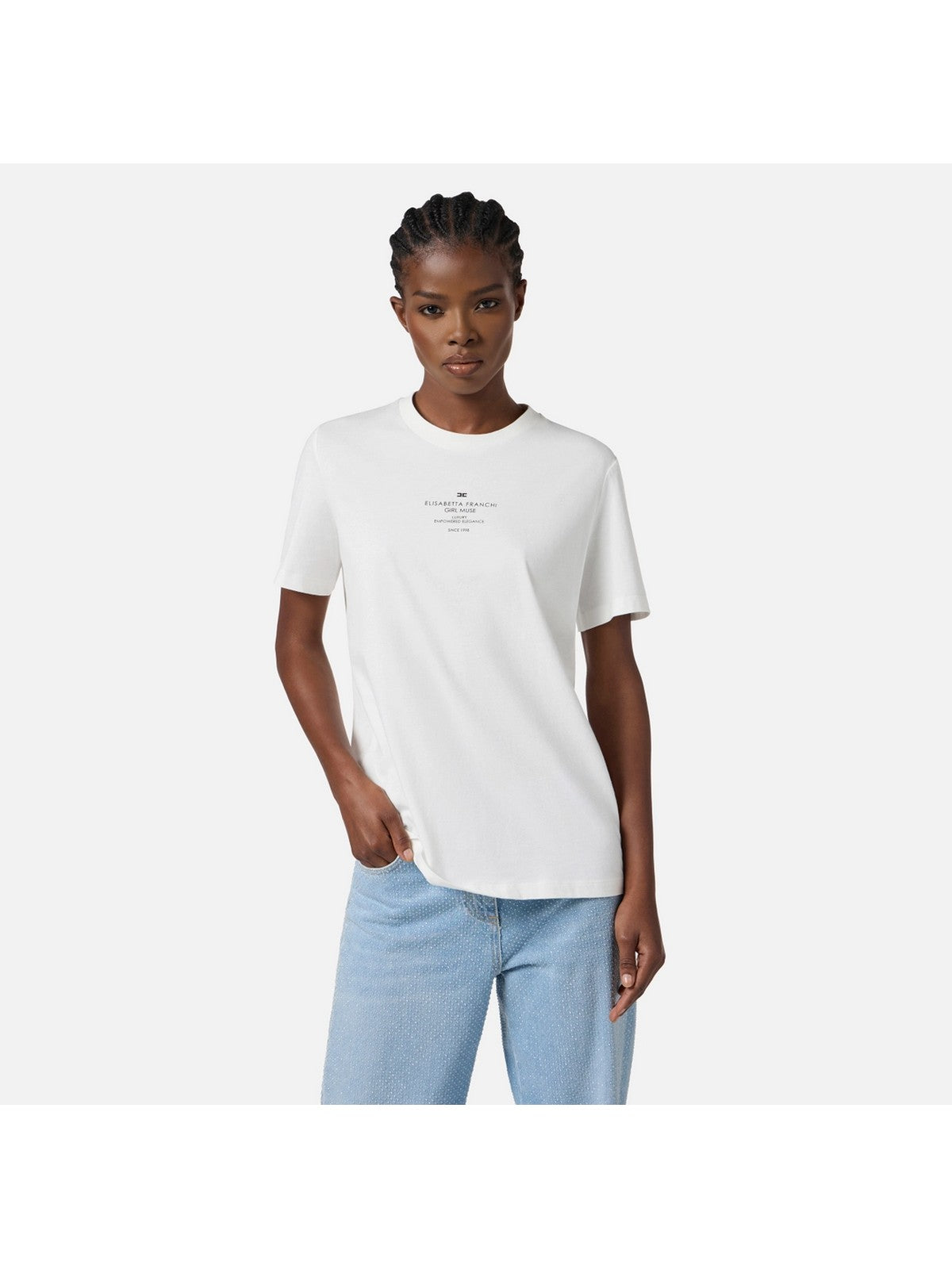 ELISABETTA FRANCHI T-shirt Donna MA63D56E2 270 GESSO