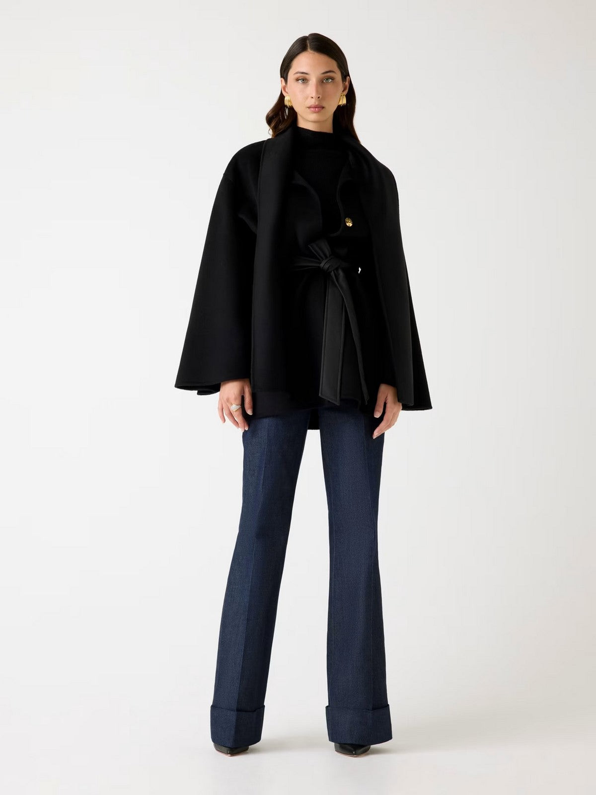 MARCIANO Giubbino Donna ELLA WIDE SLEEVES CAPE 5BGL01 7125A JBLK Jet Black A996