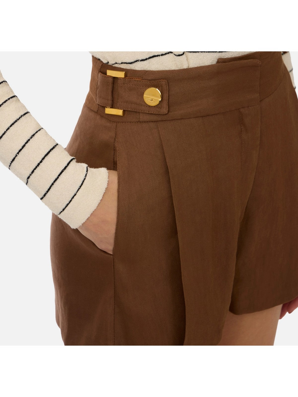 ELISABETTA FRANCHI Pantaloncino Donna SH01162E2 600 CUOIO