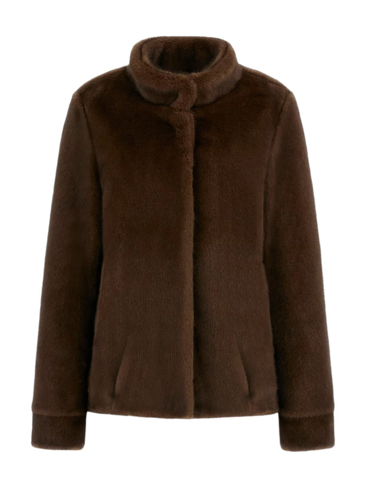 GUESS Giubbino Donna LUNA FAUX FUR JACKET W5BL64 W3920 F18S COLD BREW MULTI