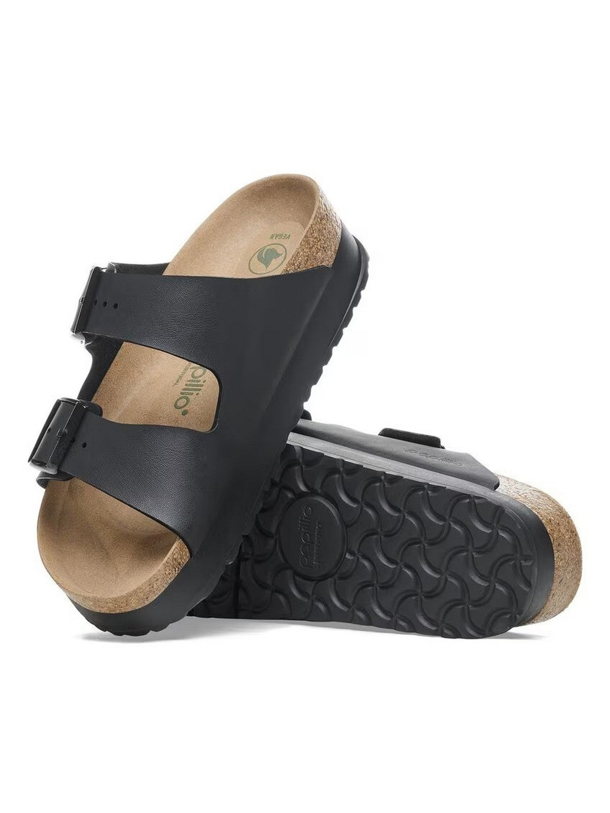 BIRKENSTOCK Sandalo Donna Arizona Platform black veg, Birko Flor 1027395 Nero gioboutiqueweb