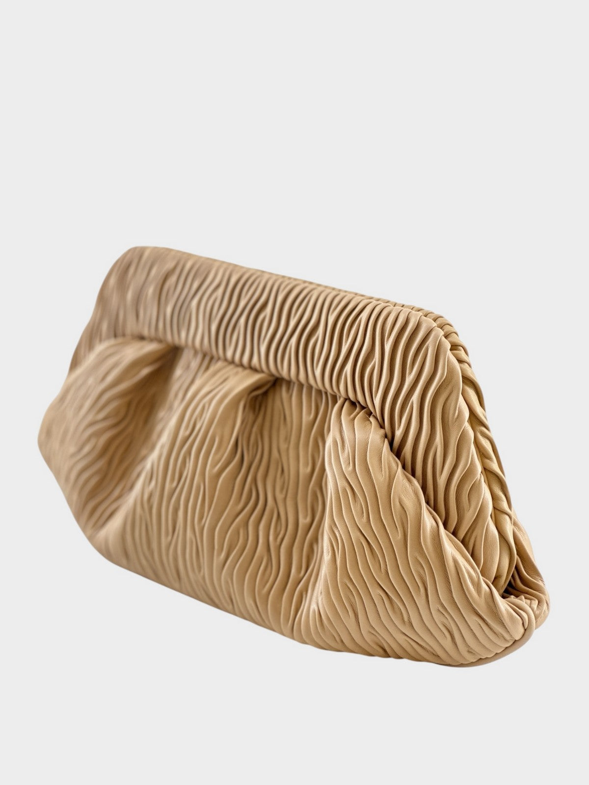THEMOIRè Bios Baguette arricciato apple bag sand eco-friendly design
