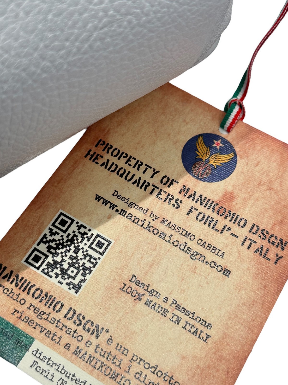 Manikomio dsgn clutch bag man borbello clutch PM02 white