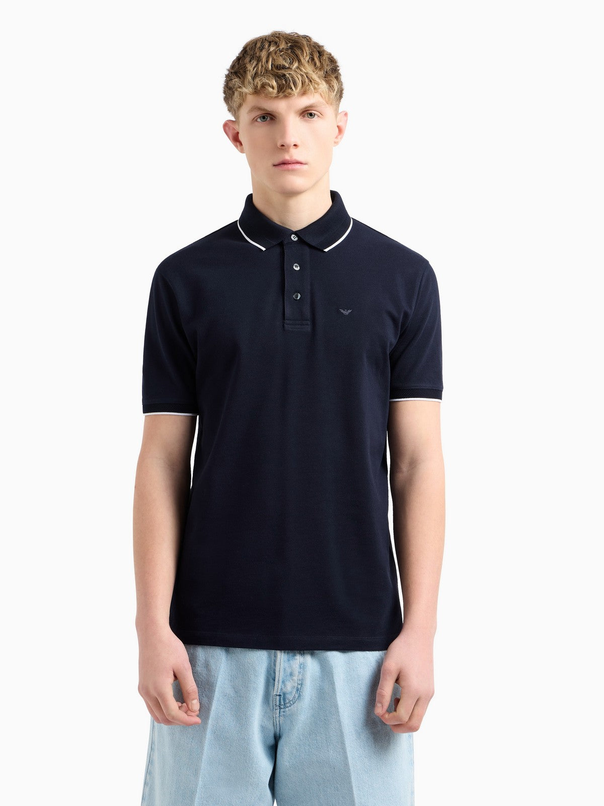 EMPORIO ARMANI Polo Uomo EM000858 AF12955 UB118 Blu