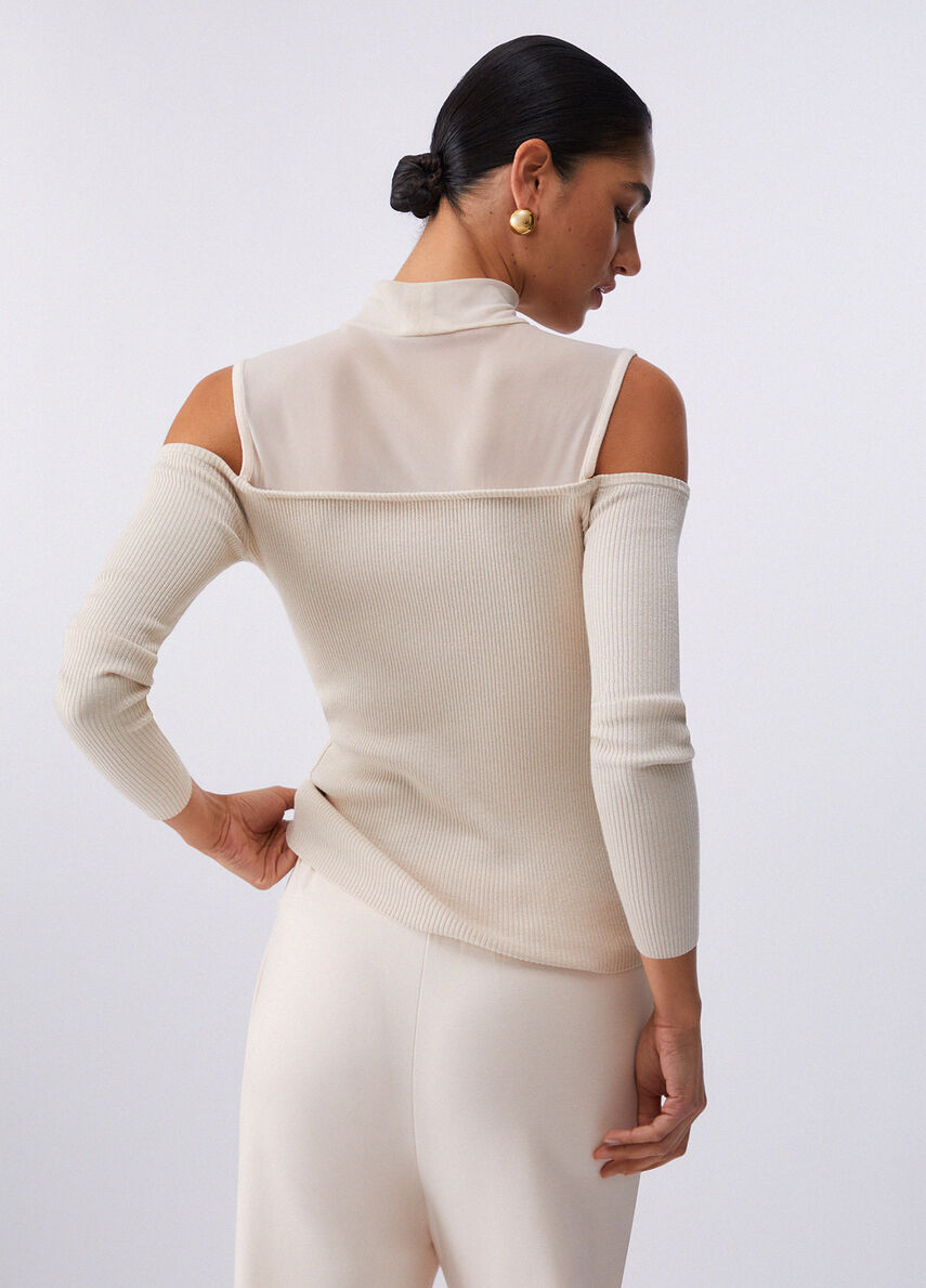 LIU JO SPORT Maglia Donna TA6243MS49I A4378 Warm champagne lux