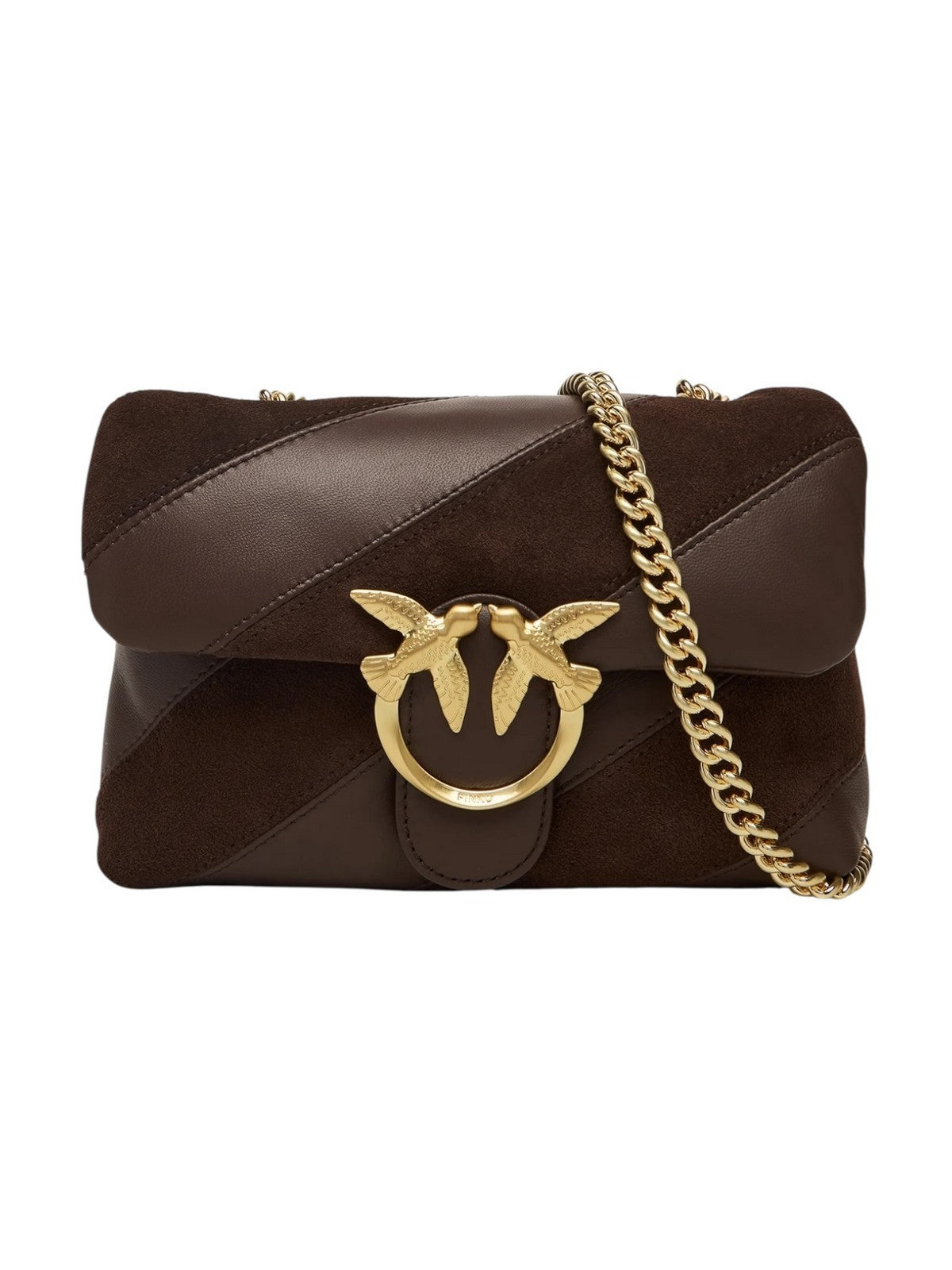 PINKO Borsa Donna LOVE PUFF MINI CL 100039-A2JY L74V MARRONE CASTANO MATT GOLD