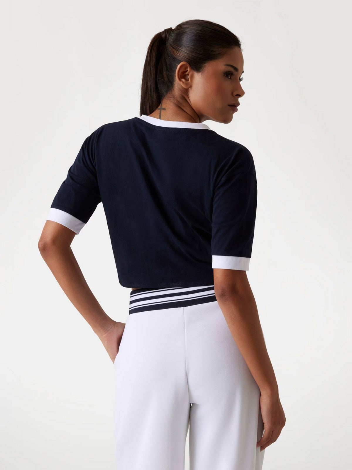 GUESS SPORT T-shirt Donna KNOT T-SHIRT V5GI05 I3Z14 A71W Blu gioboutiqueweb