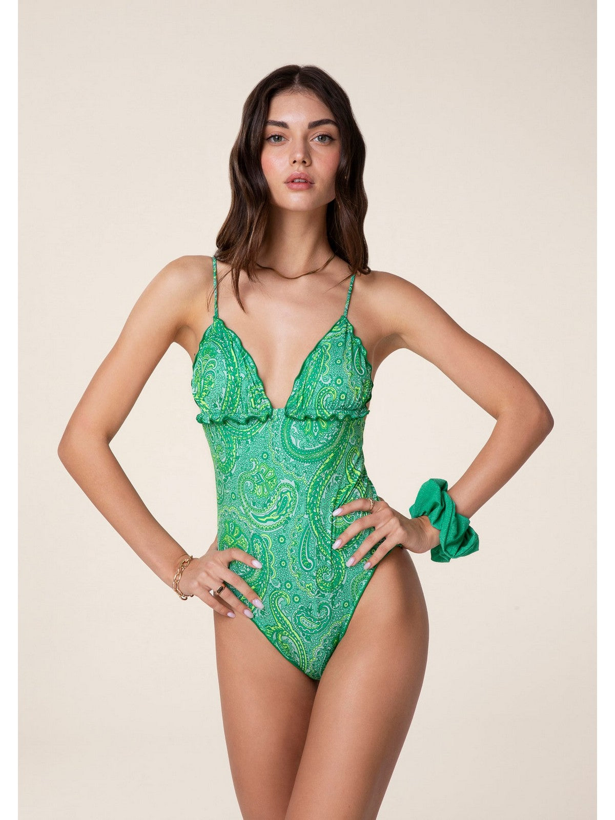 F**K Costume da bagno Donna FK24-1342X12 Verde