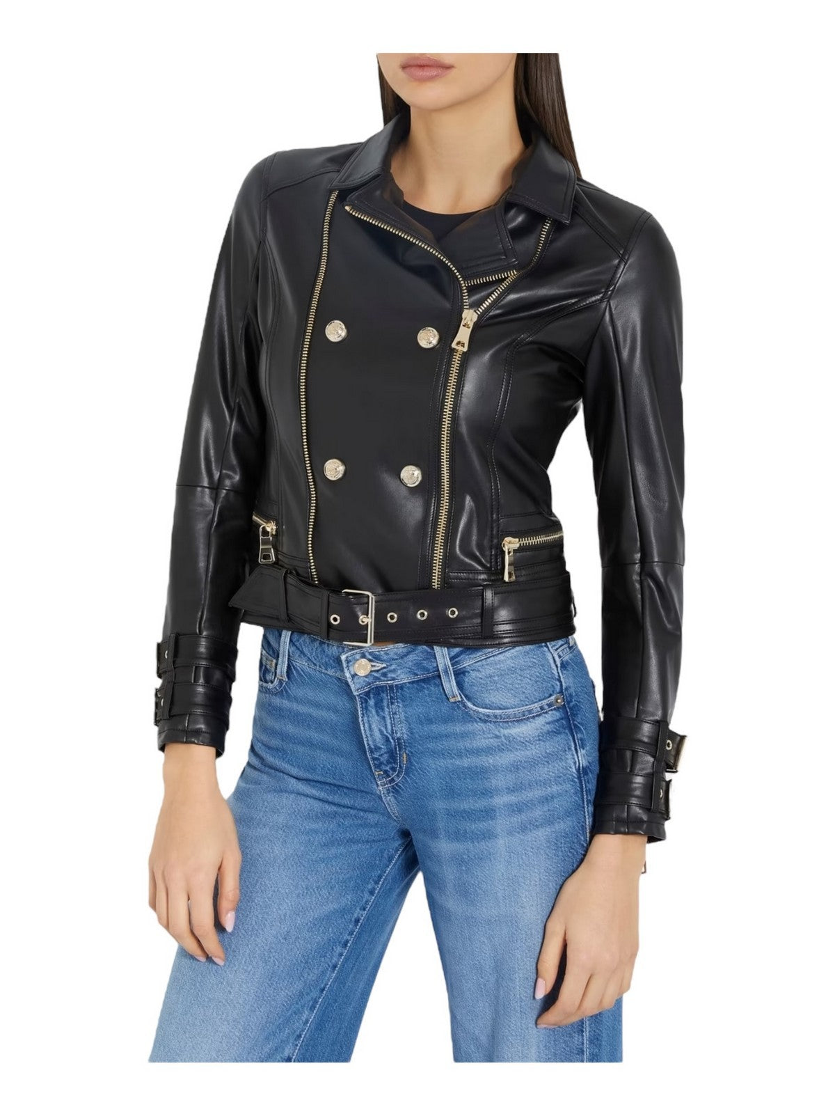 Guess Jacket Woman Olivia Moto Jacket W3BL93 K8S30 JTMU Nero