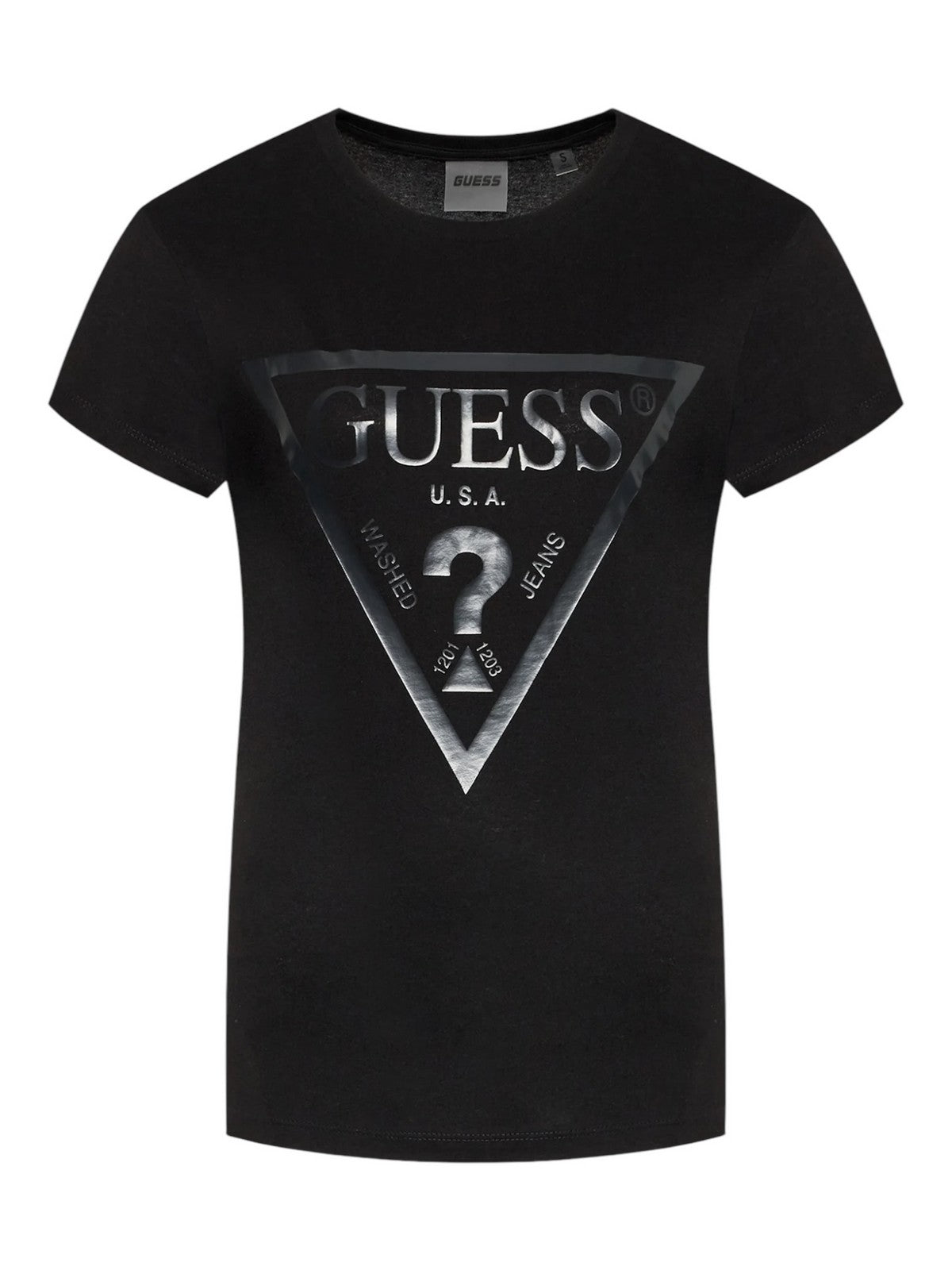 GUESS SPORT T-shirt Donna ADELE SS CN TEE V2YI07 K8HM0 JBLK Jet Black A996 gioboutiqueweb