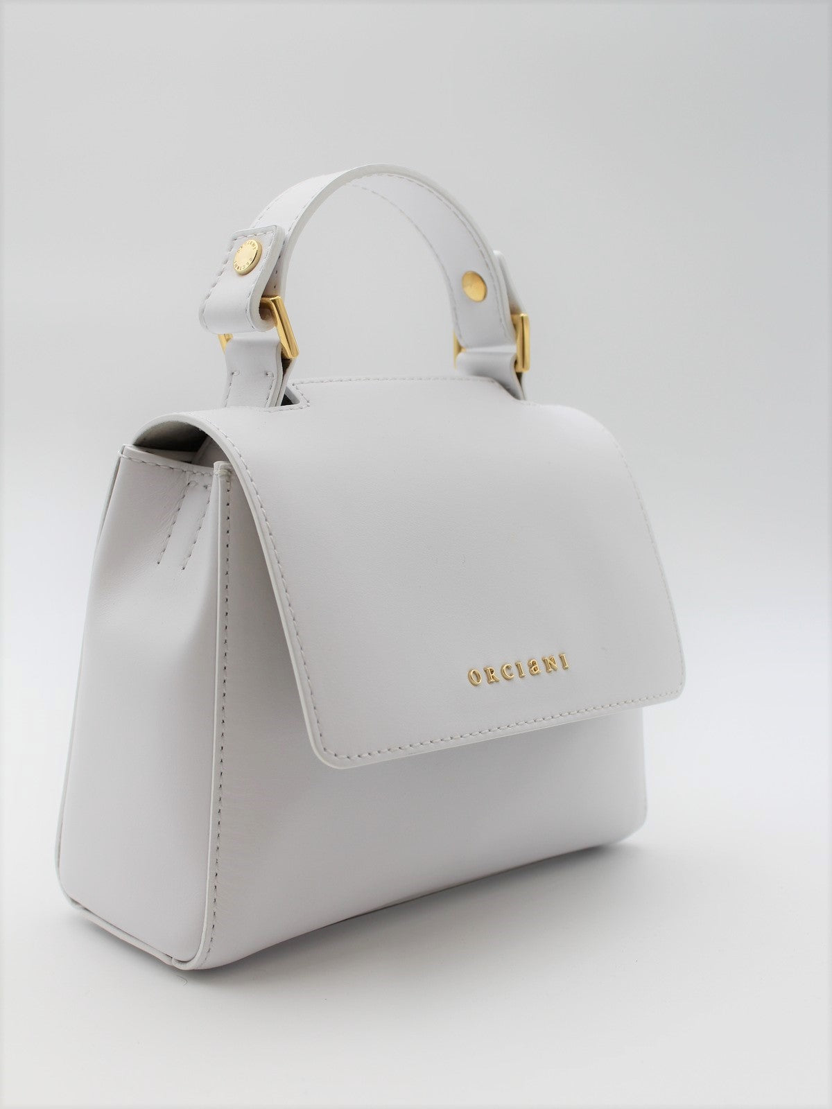 ORCIANI Borsa Donna VANITY ORO B02019 VAO BIA Bianco gioboutiqueweb