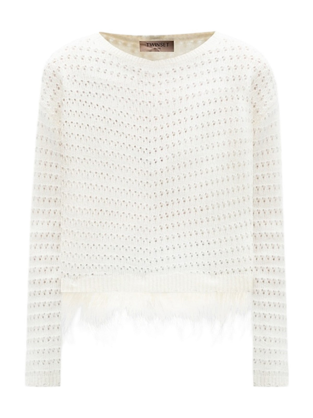 TWINSET Maglione Donna 242TP3251 00282 Bianco gioboutiqueweb