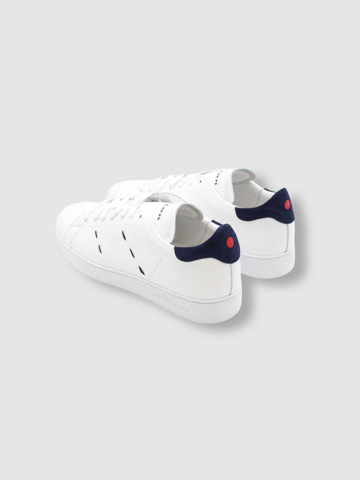 Kiton Sneaker USSA068N0114701004 Weiß/Tinte Blau Weiß