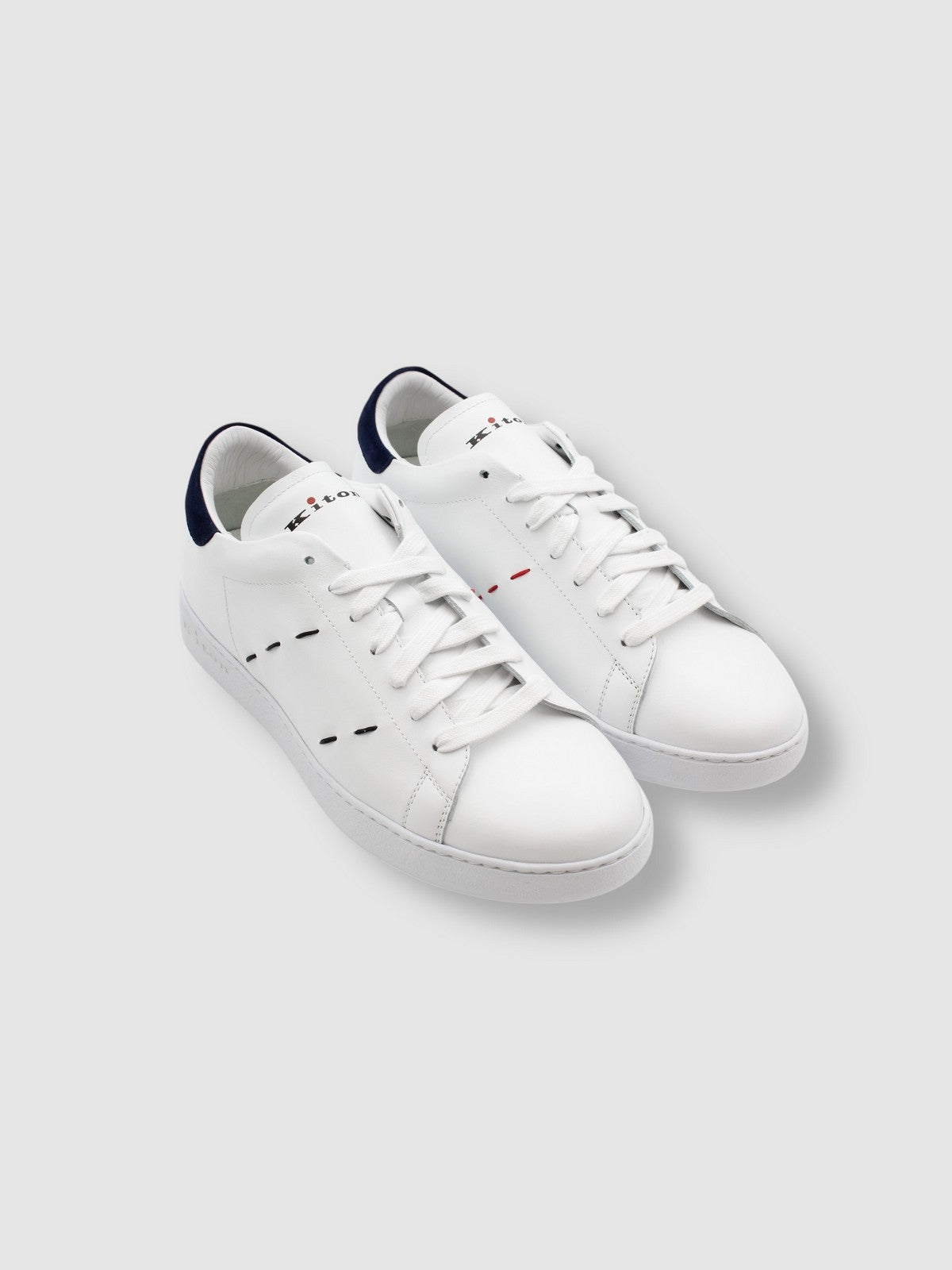 Kiton Sneaker USSA068N0114701004 Weiß/Tinte Blau Weiß