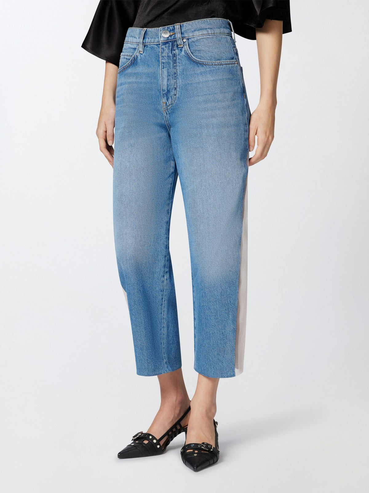 Pinko Jeans Woman Moroni Pantalone Sunrise Blue 104696-A2f5 PJM Blue