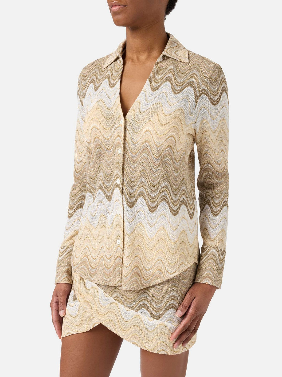 MC2 SAINT BARTH Camicia Donna JOYS 02022L RACHEL SEA WAVE 11