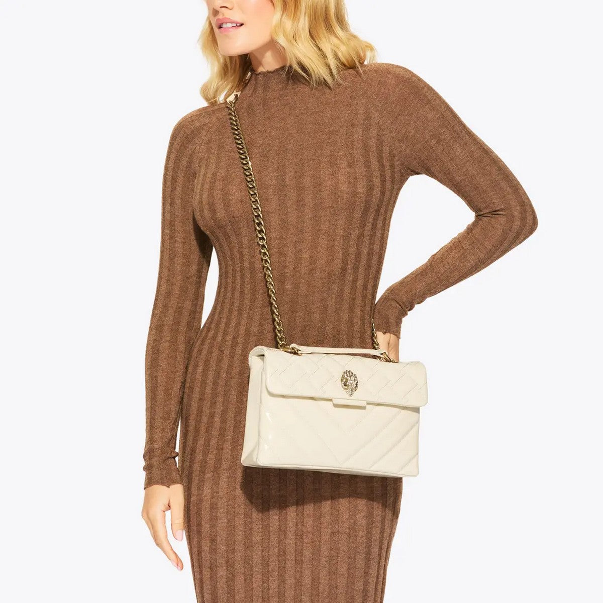 KURT GEIGER Borsa Donna 690-LEATHER KENSINGTON BAG 5021542309 CREAM CREAM