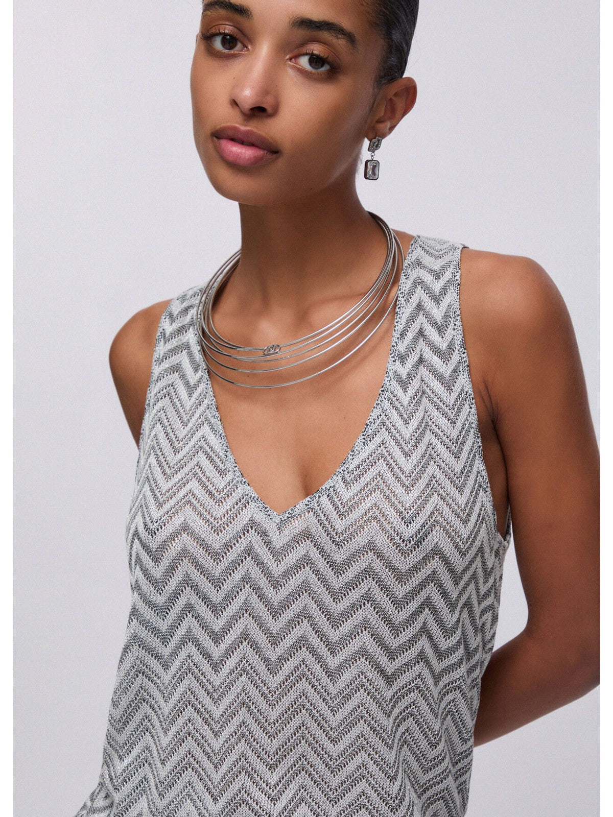 LIU JO BEACHWEAR Canotta Donna VA6175J3878 C3887 Nero/silver lux