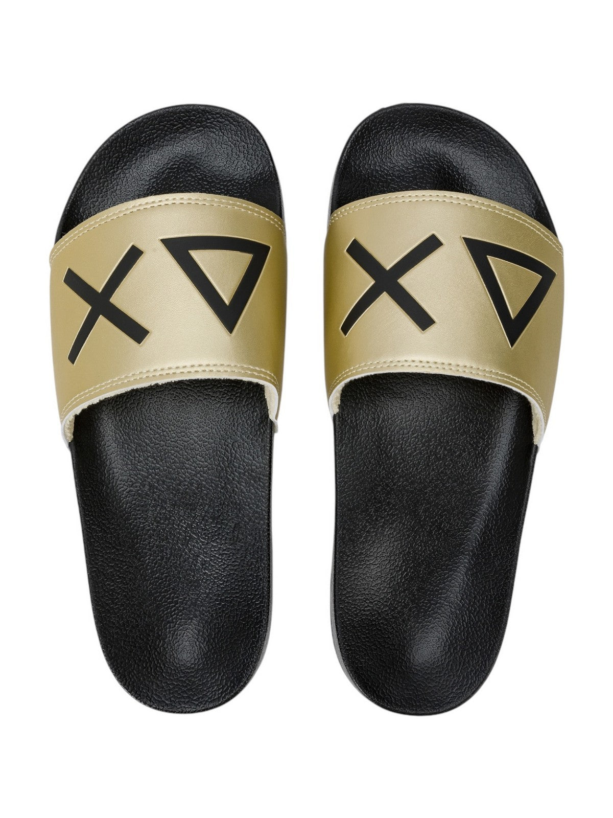 SUN68 Ciabatta Uomo Slippers Logo X35102 1143 Nero gioboutiqueweb