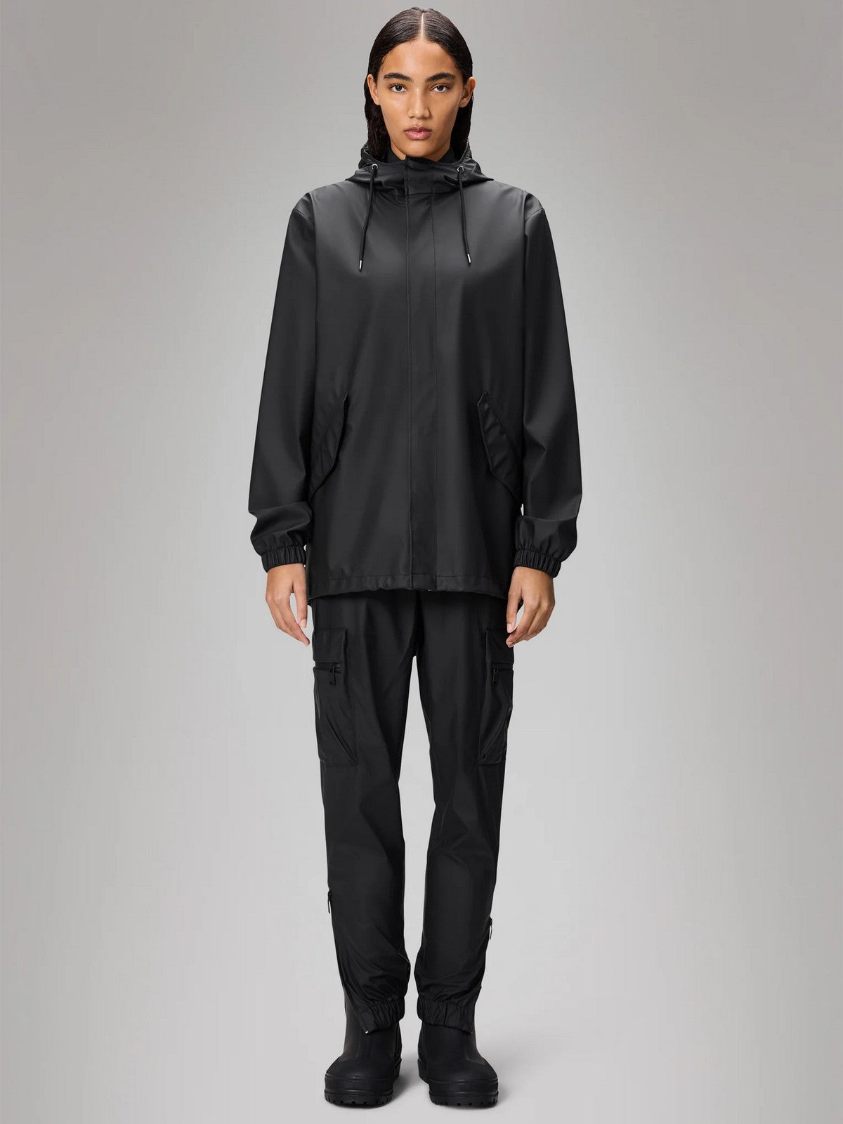 RAINS Giubbino Unisex adulto Fishtail Jacket W3 18010 01 Black BLACK