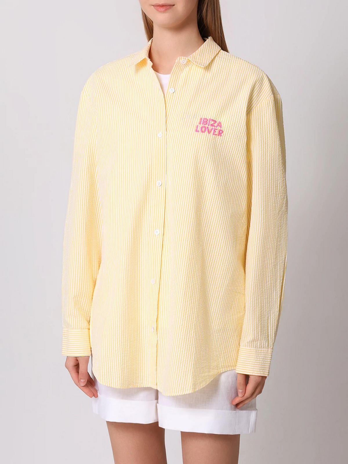 MC2 SAINT BARTH Camicia Donna BRIGITTE EMBRY 03443F Giallo
