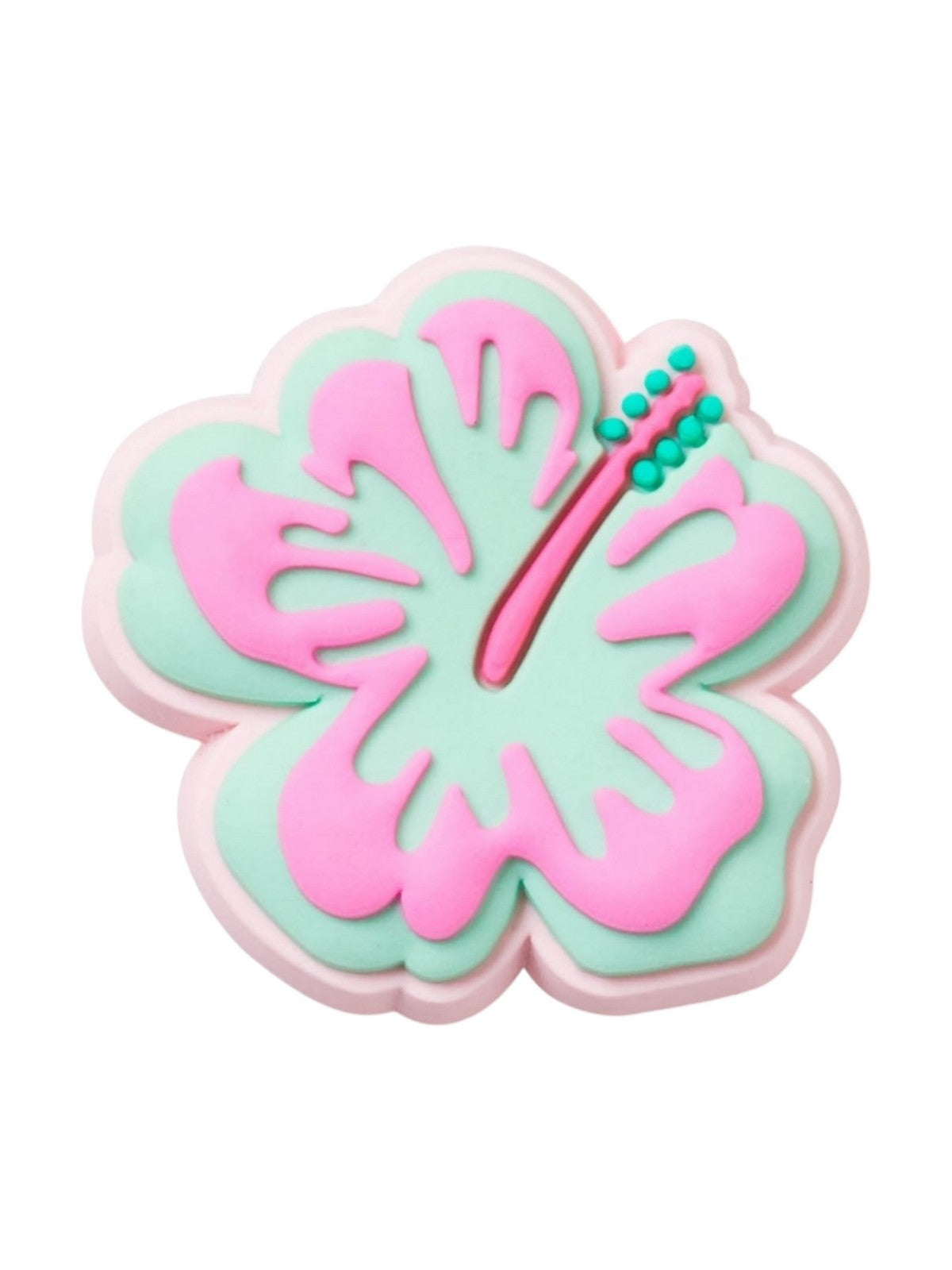 CROCS JIBBITZ Donna Turquoise and Pink Hibiscus CR.4734 JIB Multicolore gioboutiqueweb