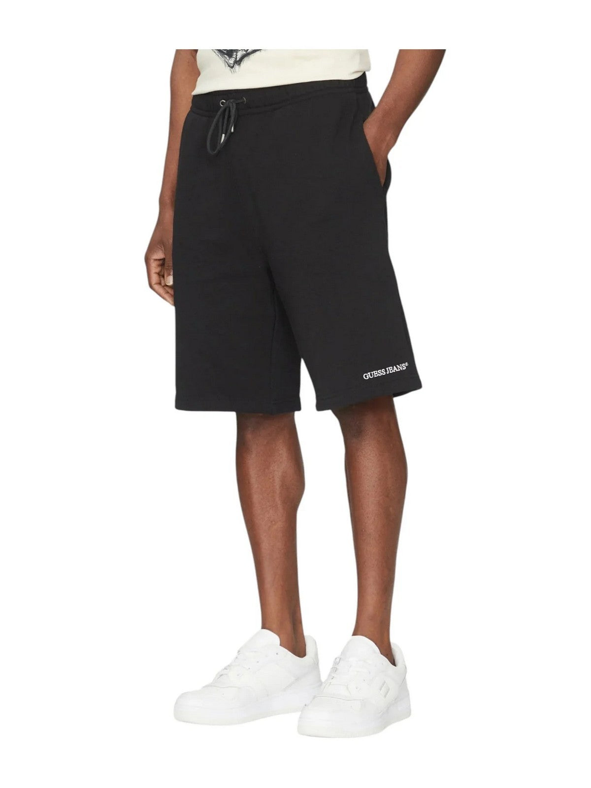 GUESS Pantalone Uomo GJ REG EMBRO SHORTS M5GD49 KCPR1 JBLK Jet Black A996 gioboutiqueweb