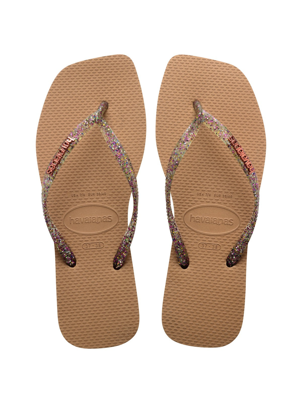 HAVAIANAS Infradito Donna Hav. square logo metallic 4148257.3581 Rosa gioboutiqueweb