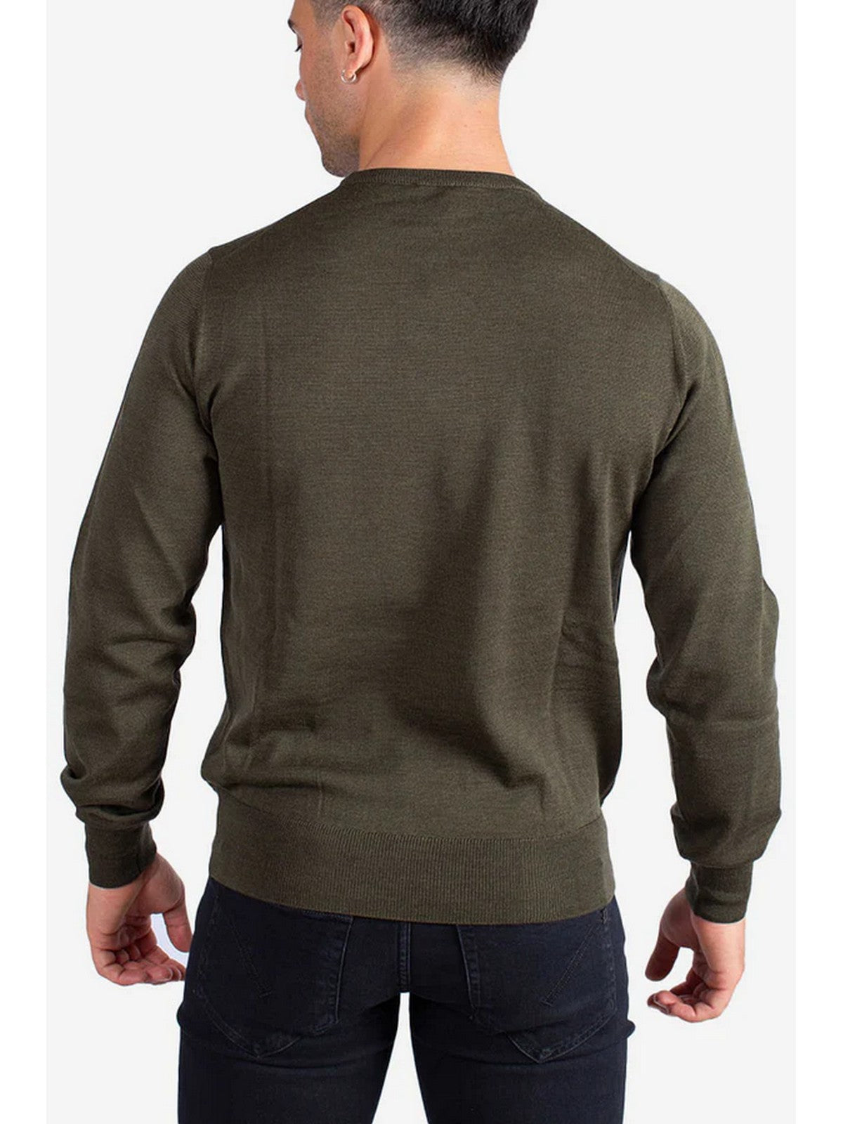 K-WAY Maglione Uomo Sebastien merino K2142EW WMR GREEN BLACKISH gioboutiqueweb