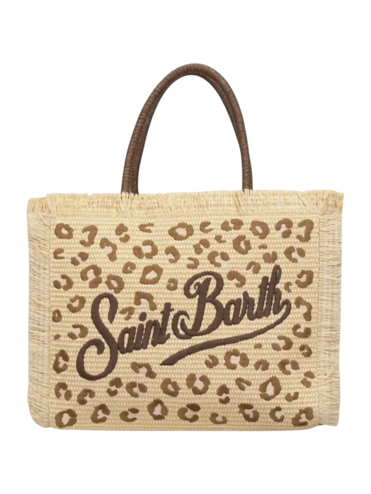 MC2 SAINT BARTH Borsa Donna VANITY STRAW N 00349L LEOPARD 18 EMB