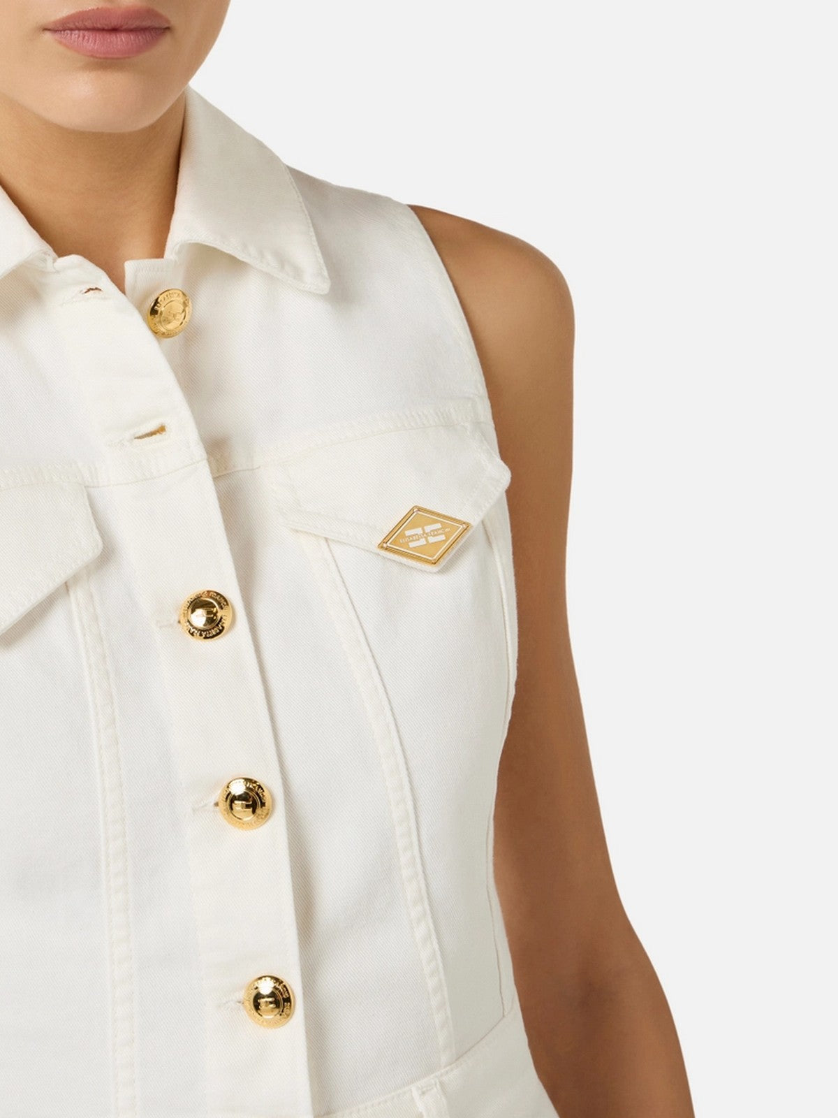 ELISABETTA FRANCHI Tuta Donna TJ45N61E2 360 Avorio