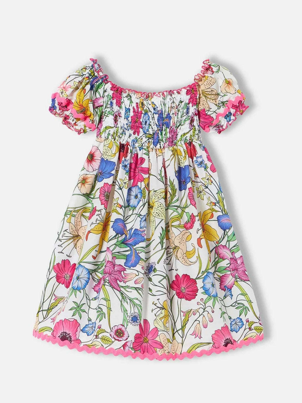 MC2 SAINT BARTH Abito Bambine e ragazze DRESSY 04075D FLOWER FLORI 01 WAVE gioboutiqueweb