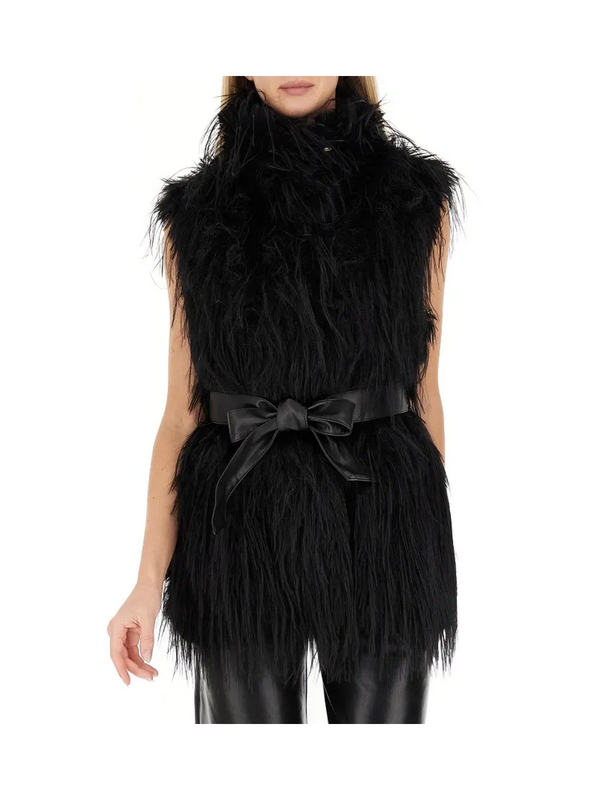 PINKO Pelliccia Donna NEVA GILET 106044-A2ZO Z99 NERO LIMOUSINE gioboutiqueweb