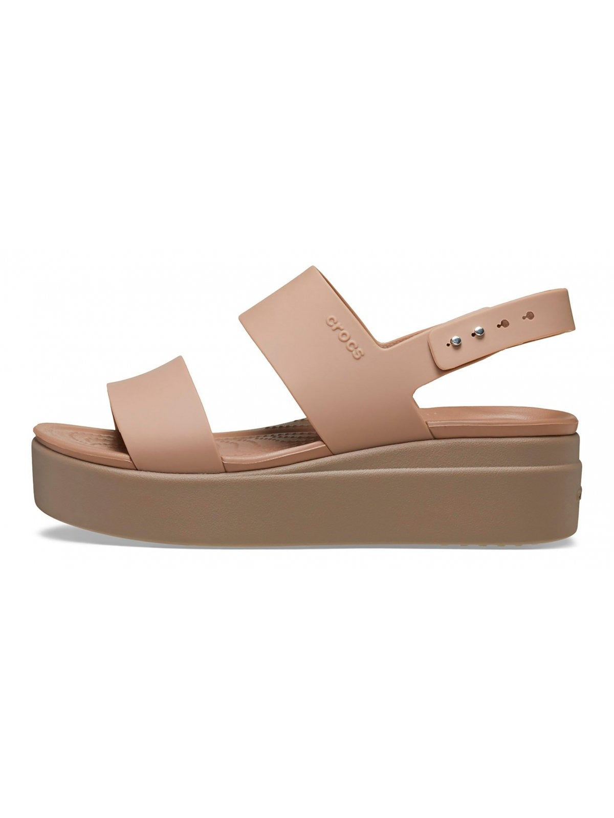 CROCS Sandalo Donna Crocs Brooklyn Low Wedge W 206453 2EL LATTE/MUSHRO gioboutiqueweb