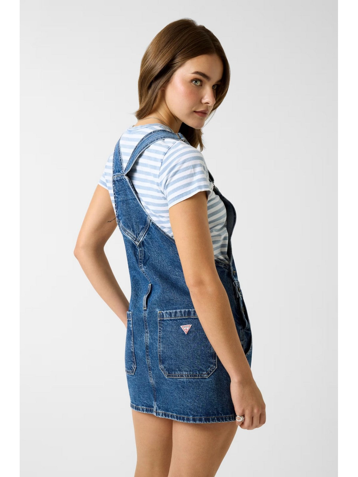 GUESS Abito Donna GJ OVERALL DRESS W6GK25 D5M4O GVMU GJ VEIN MEDIUM USED