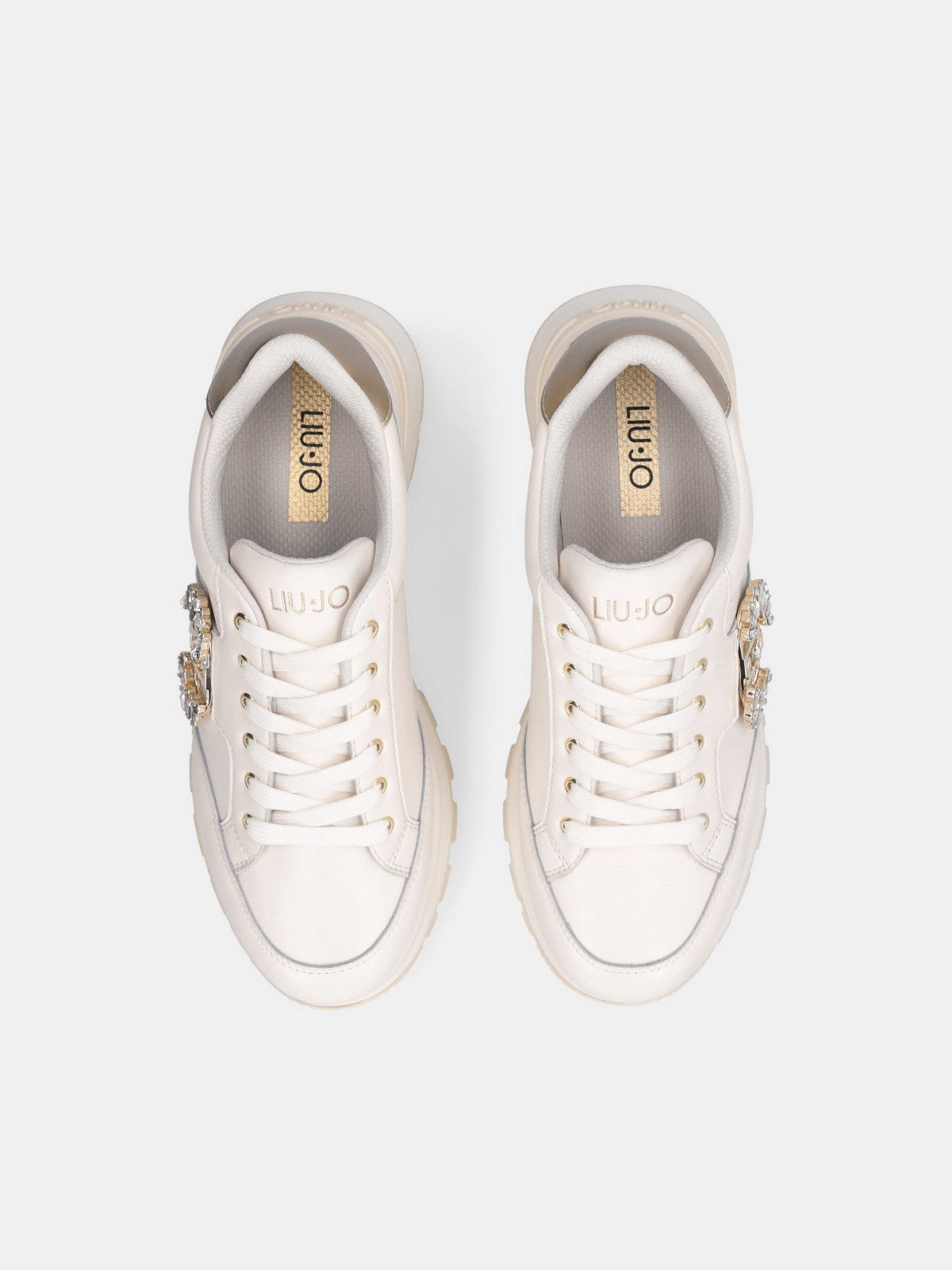 LIU JO Sneaker Donna AMAZING 41 BF5043PX026 S1874 METALLI MILK/LIGHT GOLD