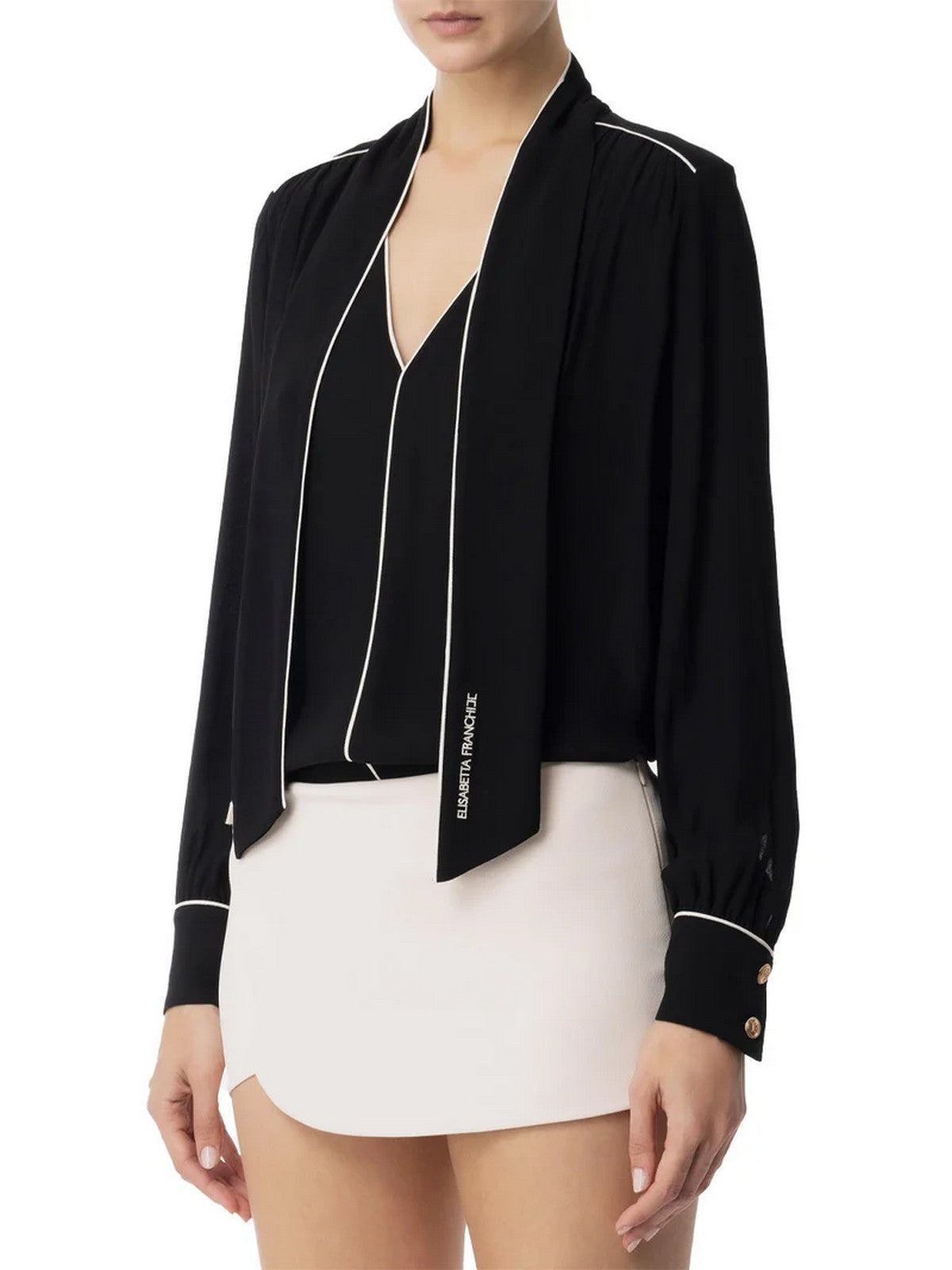 ELISABETTA FRANCHI Camicia Donna CA10451E2-685 Nero gioboutiqueweb