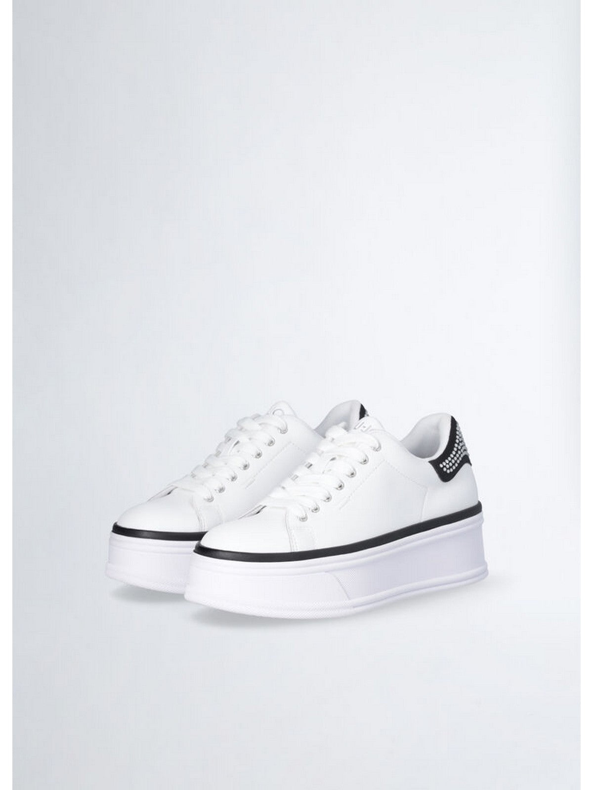 LIU JO Sneaker Donna SELMA 16 BA5101PX190 S1005 LEATHER/SATIN WHITE/BLACK gioboutiqueweb