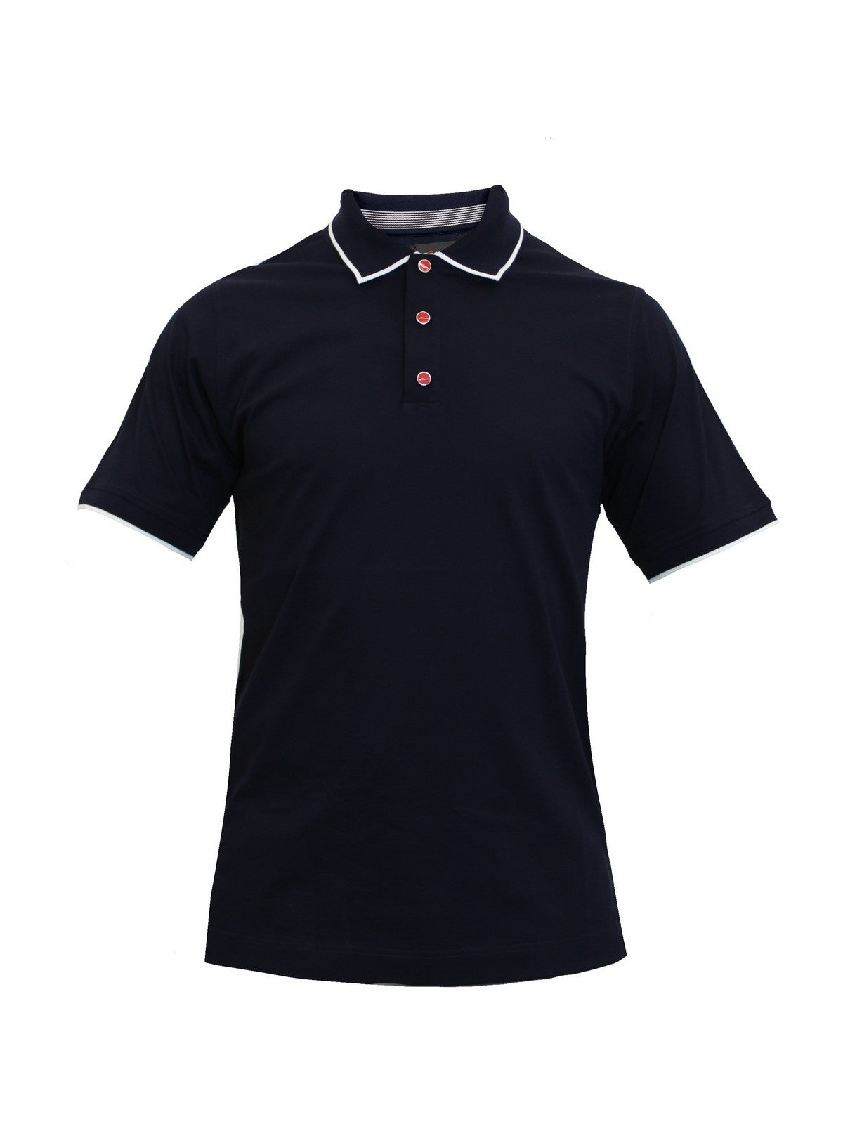 KITON Polo Uomo UMK1369A0012002 BLUE/WHITE Blu gioboutiqueweb