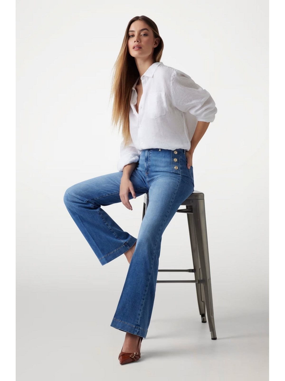 GUESS Jeans Donna NEW FAYE PANT W5GA0P D5Q01 S1ML SIMPLICITY