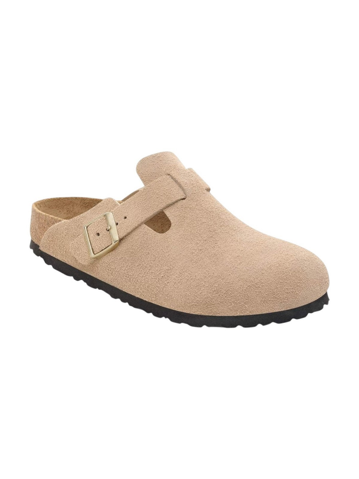 BIRKENSTOCK Sandalo Unisex adulto Boston sandcastle, Suede Leather 1030883 SANDCASTLE