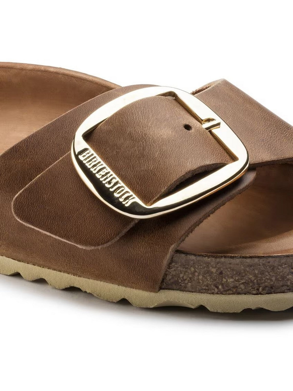 BIRKENSTOCK Sandalo Donna Madrid Big Buckle cognac, Oiled Leather 1006525 Marrone