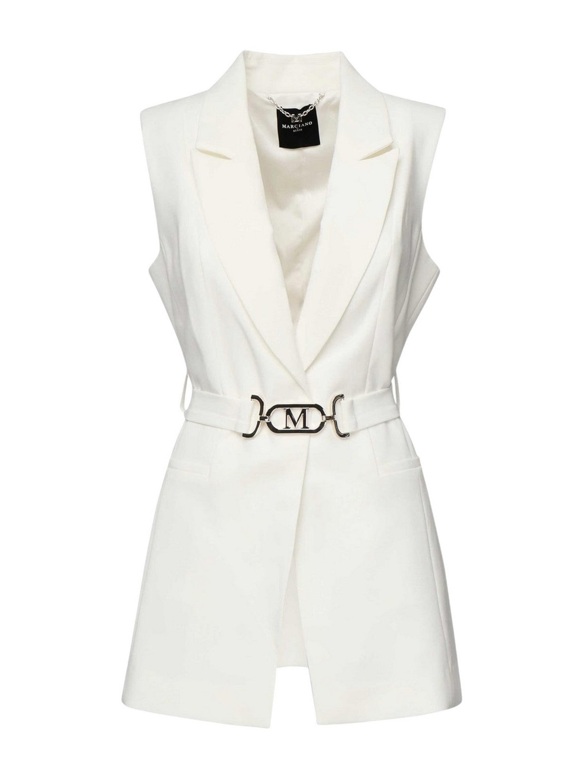 MARCIANO Gilet Donna BECKY BELTED VEST 5RGN03 7115A MCDM Bianco gioboutiqueweb