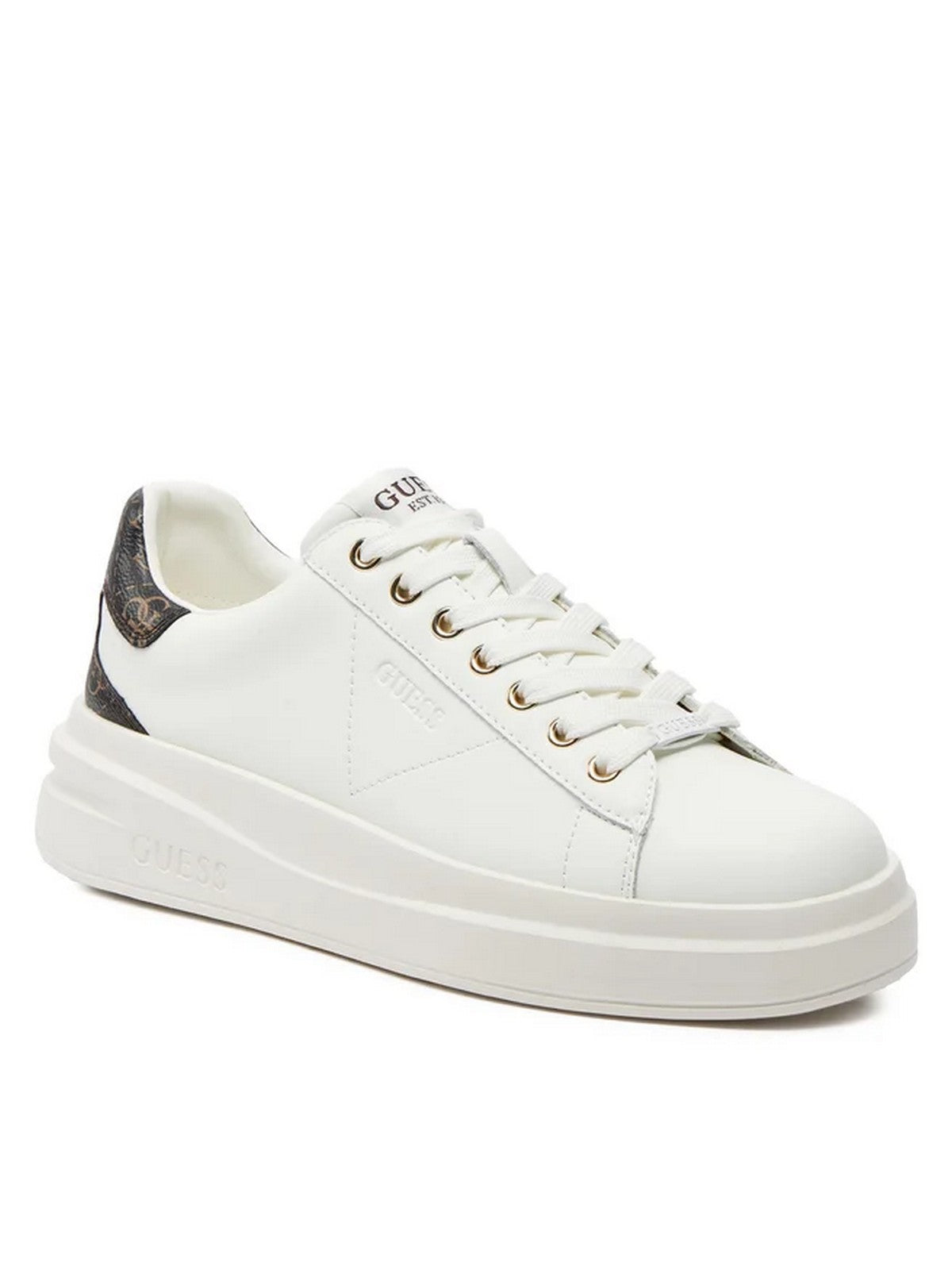 GUESS Sneaker Donna Elbina FLJELB FAL12 WHBRO Bianco gioboutiqueweb