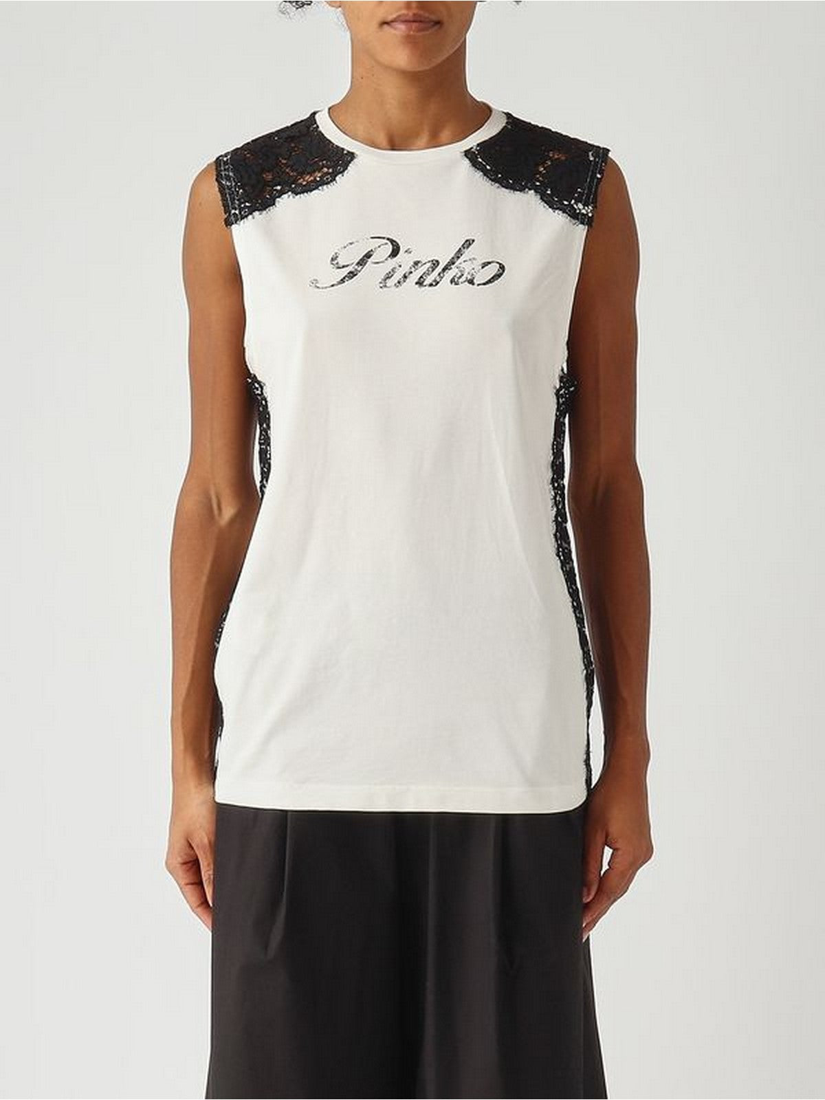 PINKO Canotta Donna DAWN MAGLIA 106562-A383 Z07 BIANCO SETA