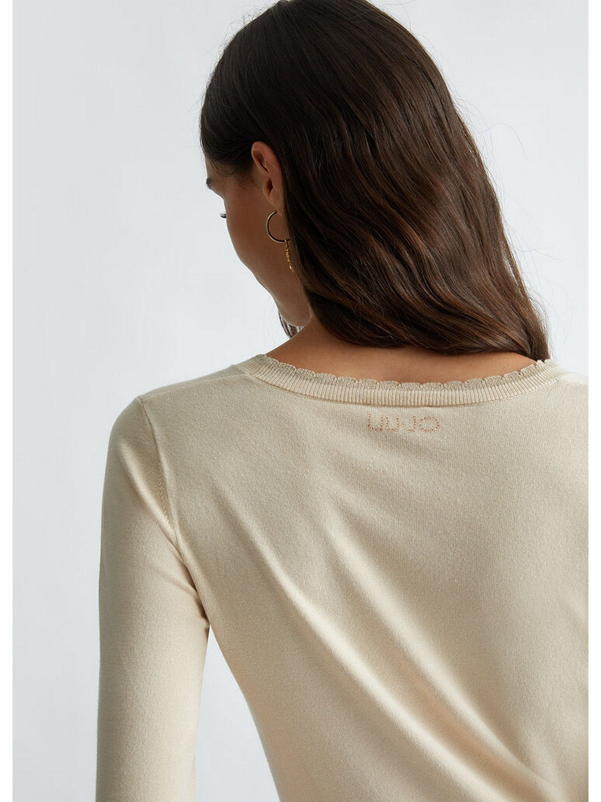 LIU JO WHITE Maglia Donna WF4574MS49I X0623 Beige gioboutiqueweb