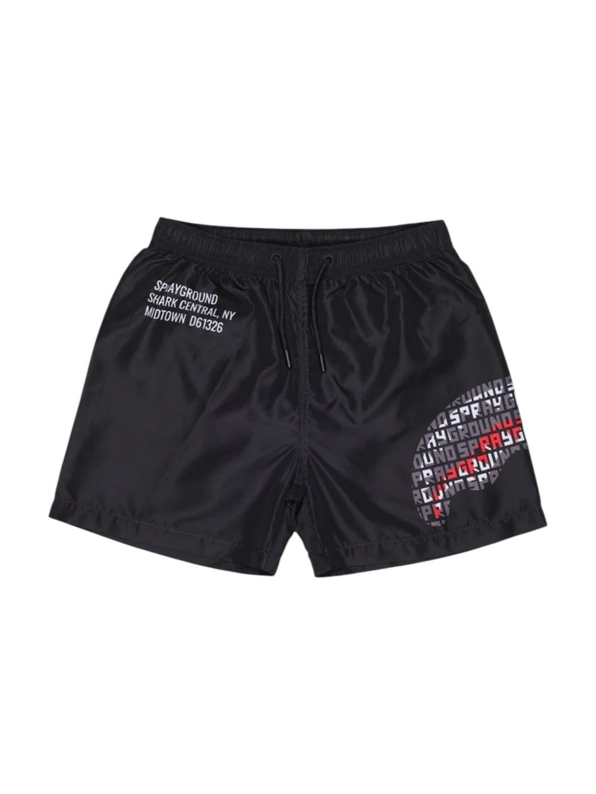 SPRAYGROUND Costume da bagno Uomo SHARK CENTRAL INFINITY SWIM TRUNKS SP917BLK BLACK