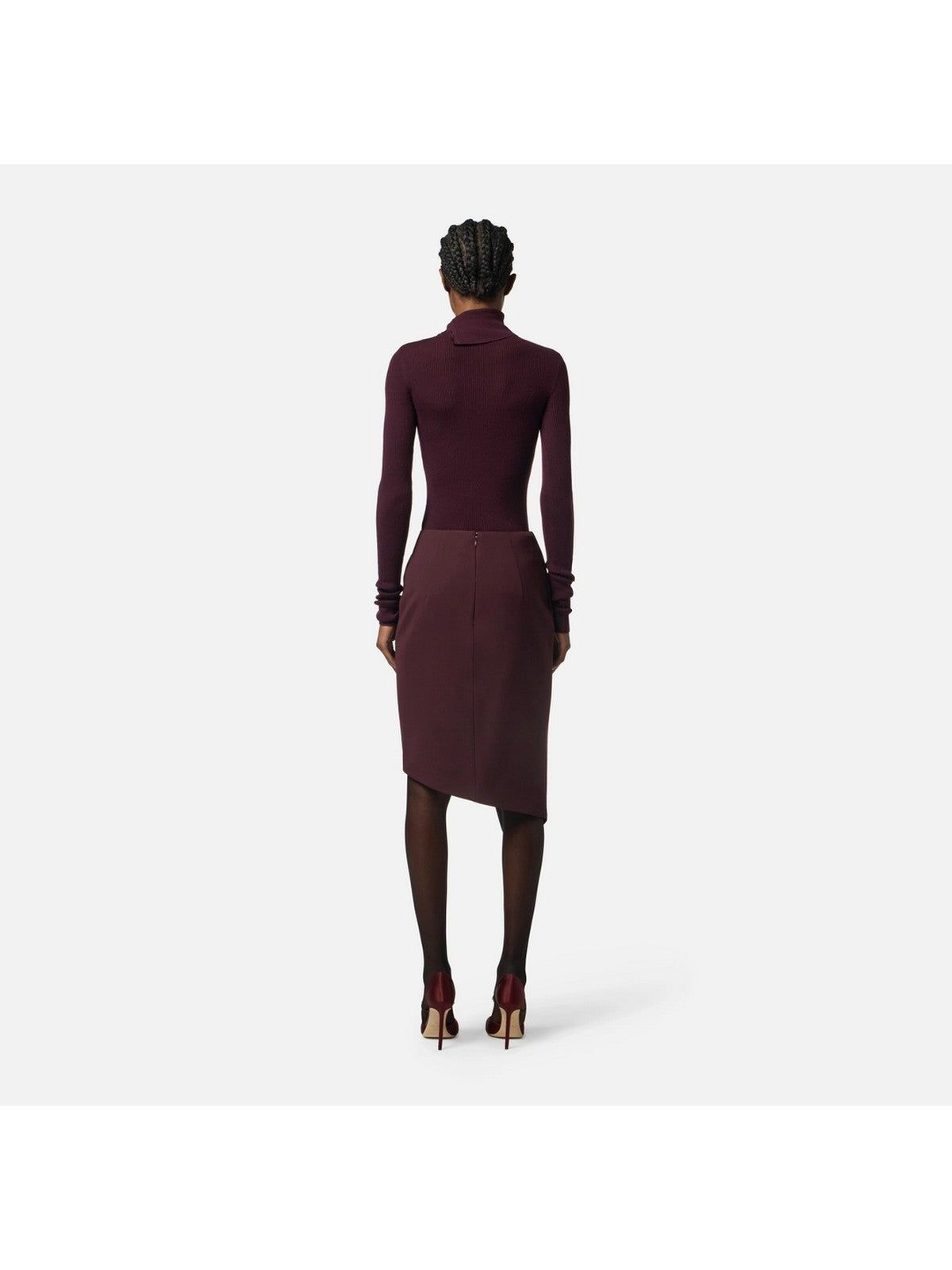 ELISABETTA FRANCHI Gonna Donna GO13556E2 EA4 MERLOT gioboutiqueweb